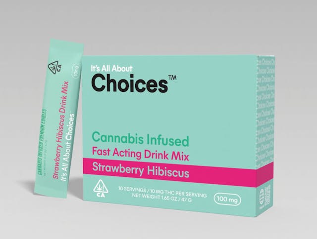 Photograph of product: Strawberry Hibiscus - 10mg/100mg Pack Drink Mix - 