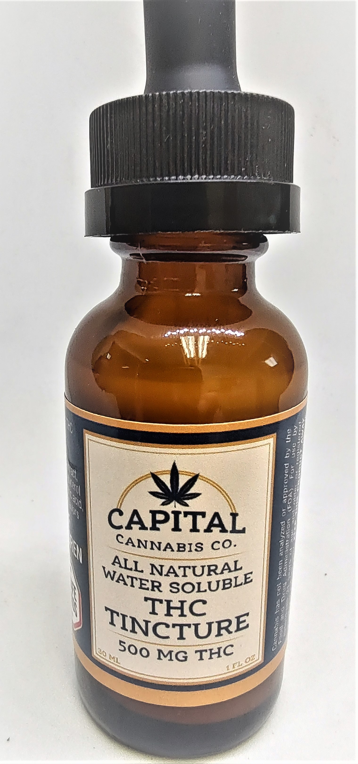Photograph of product: All Natural Water-Soluble TH-oui Tincture - 500mg