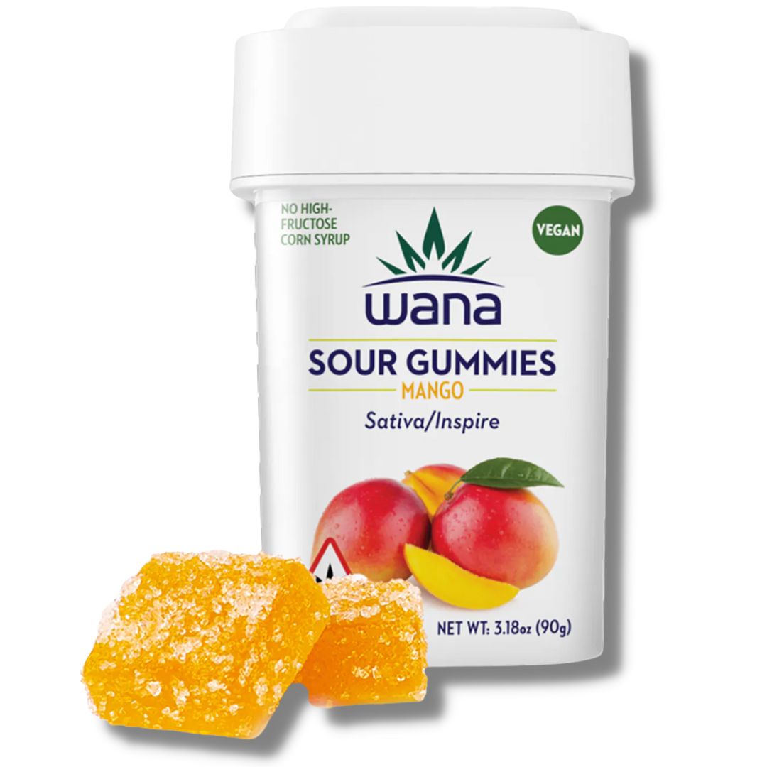 Photograph of product: Sour Mango Sativa Gummies
