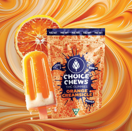 Photograph of product: Choice Chews Orange Creamsicle Gummies (10 x 20mg) 200mg