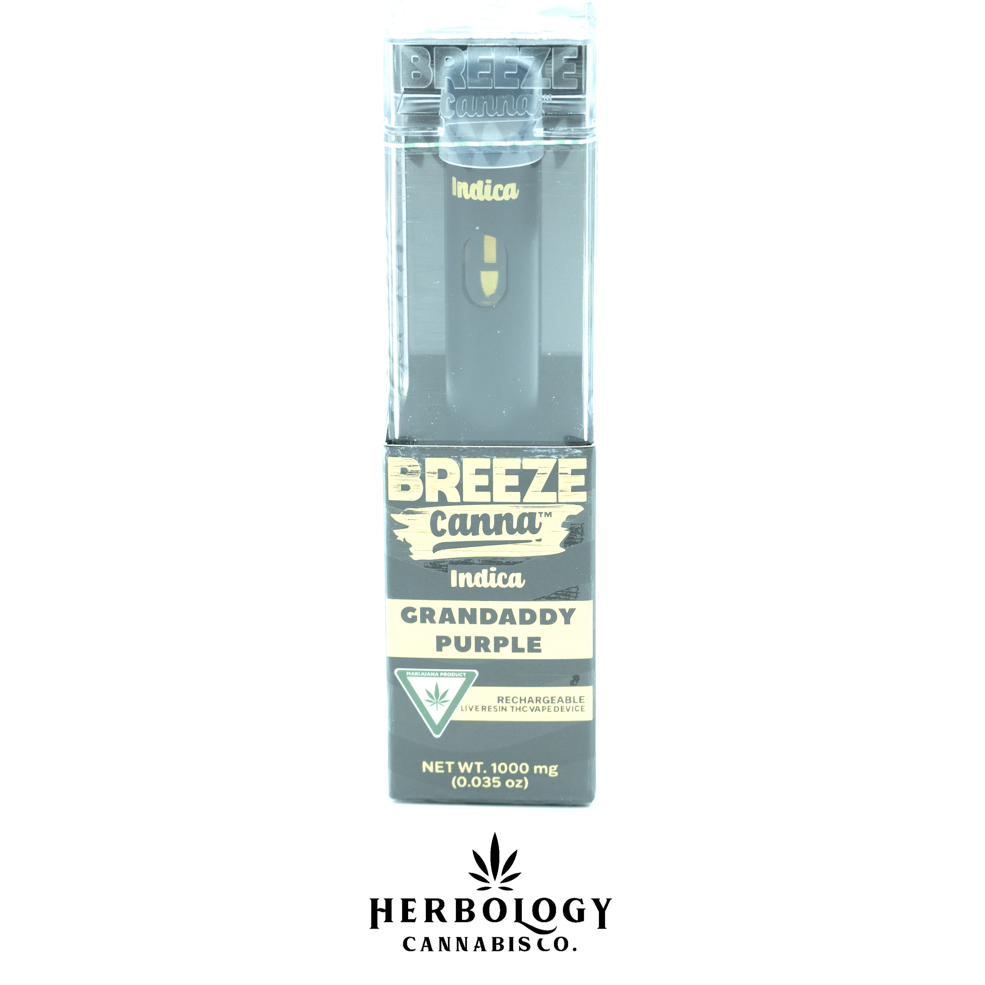 Photograph of product: Breeze Canna | Liquid Gold Live Resin Disposable Vape | Blue Dream | 1g
