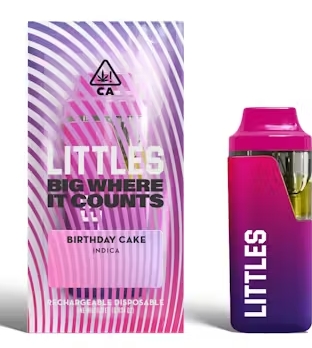 Photograph of product: Littles AIO Live Resin Vape | 1ml | Birthday Cake