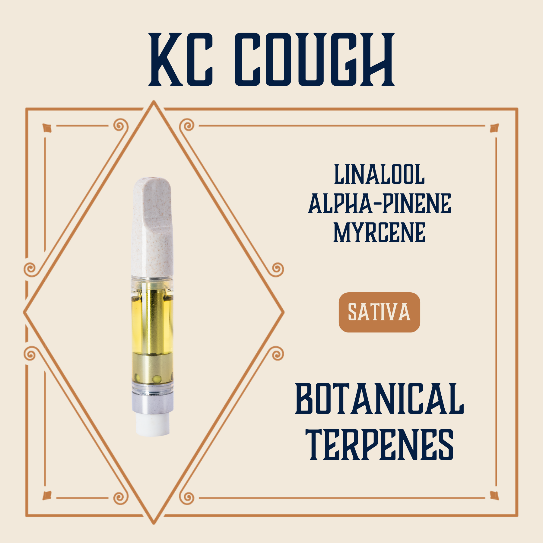 Photograph of product: KC Cough Botanical Cartridge | 1g