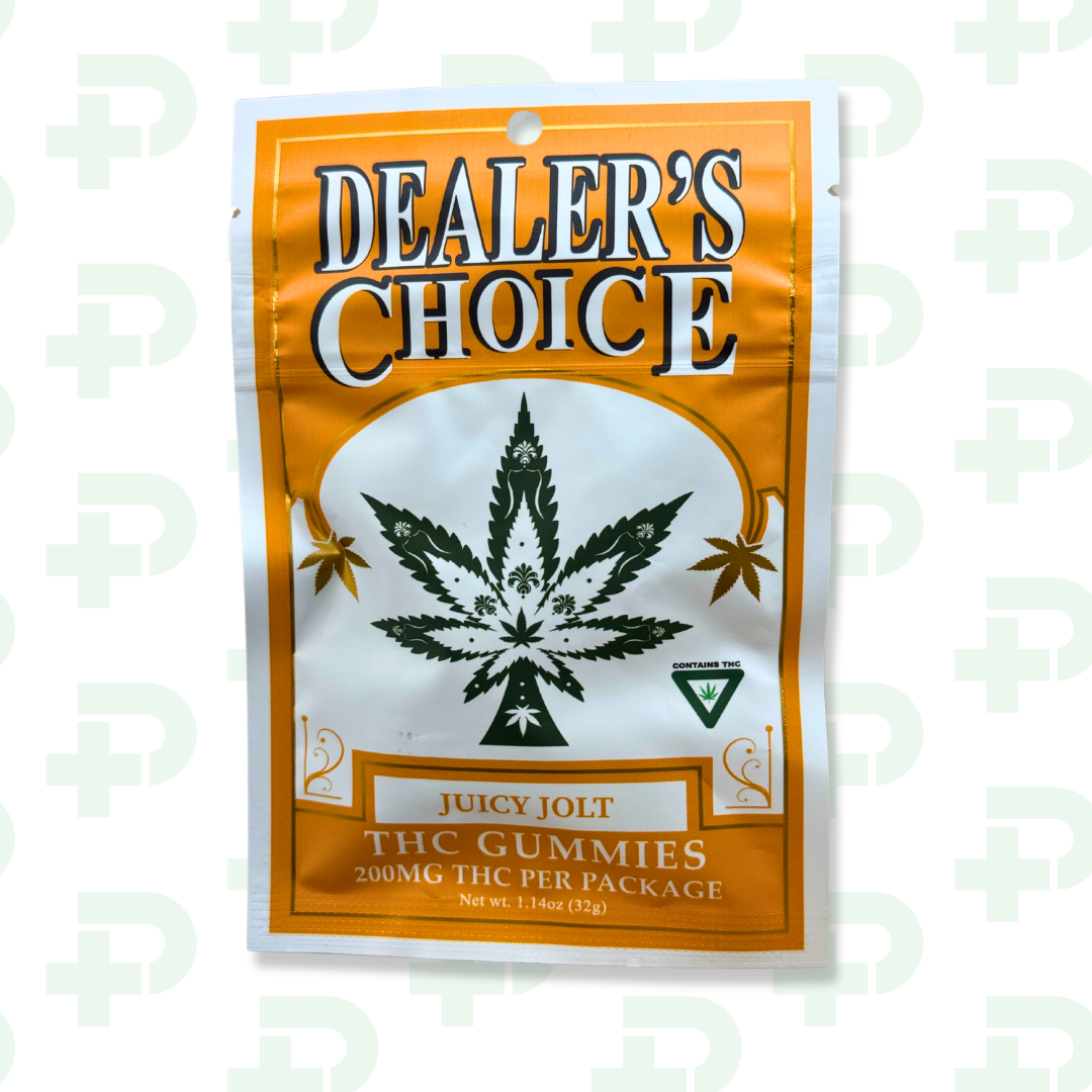 Photograph of product: Dealers Choice 200mg Gummies - Juicy Jolt