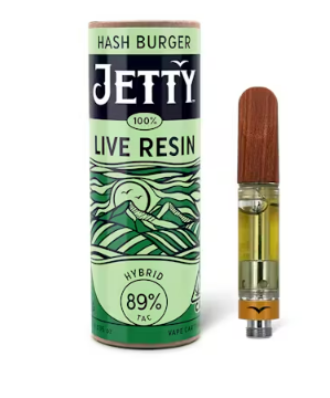 Photograph of product: Jetty au chocolat Burger Hybrid Live Resin Vape Cart
