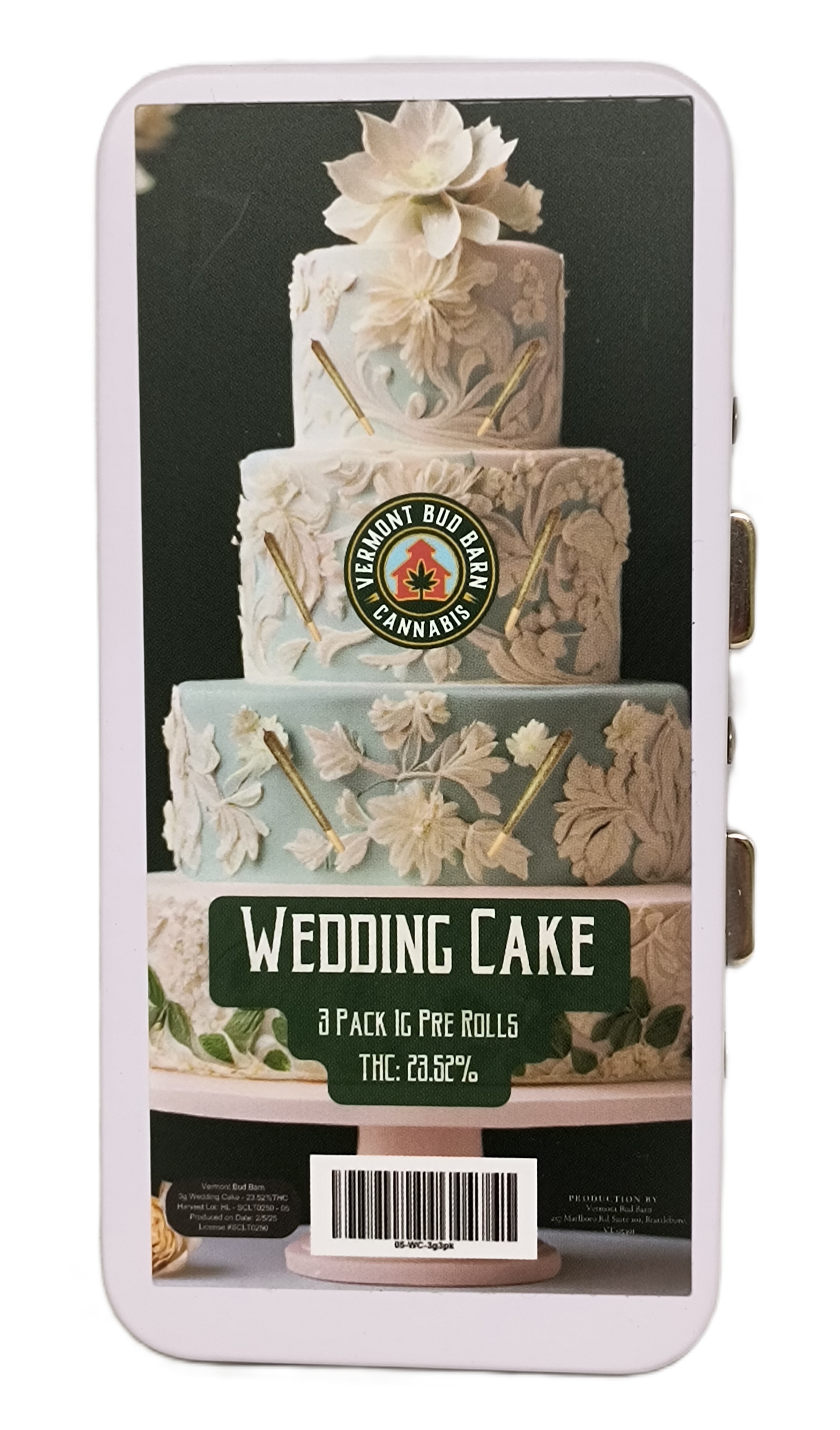 Photograph of product: Wedding Cake Pre-Roll 3-Pack | Vermont Bud Barn