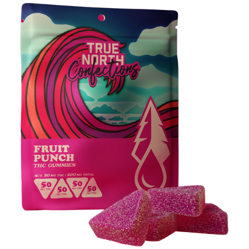 Photograph of product: True North Collective Fruit Punch Vegan Gummies 200mg TH-oui