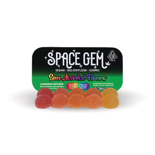 Photograph of product: Space Gem - Sour Space - Gummy - 100mg