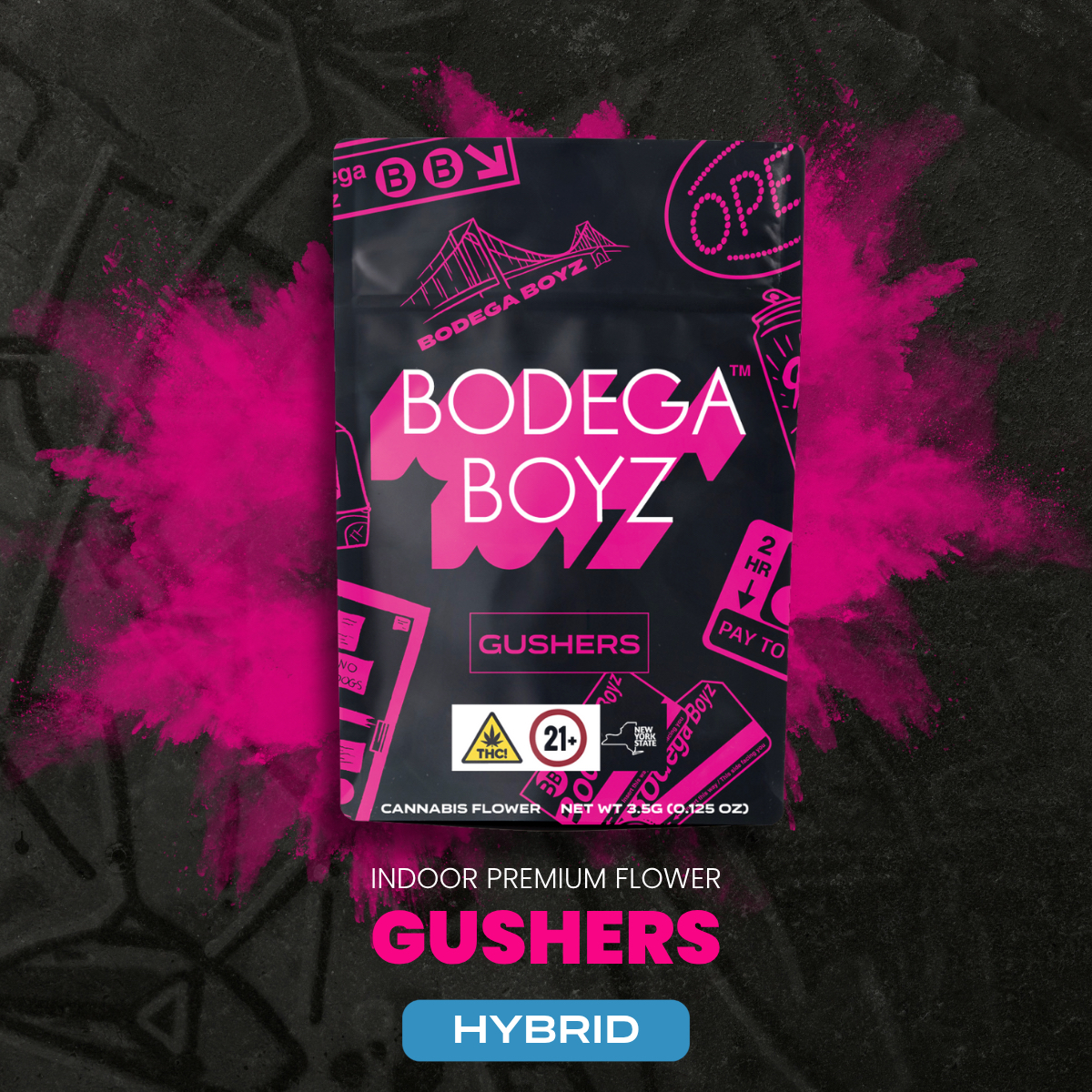 Photograph of product: Bodega Boyz | Gushers | Flower - 3.5g