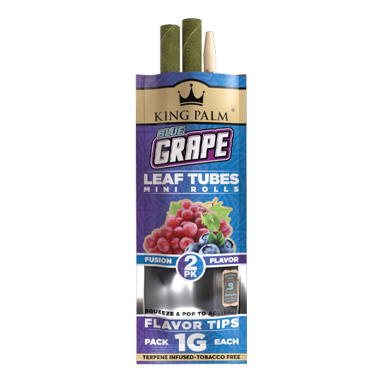 Photograph of product: KING PALM - LEAF TUBES MINI - BLUE GRAPE