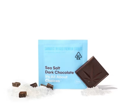 Photograph of product: DF Choices - Sea Salt Dark Chocolate 10mg