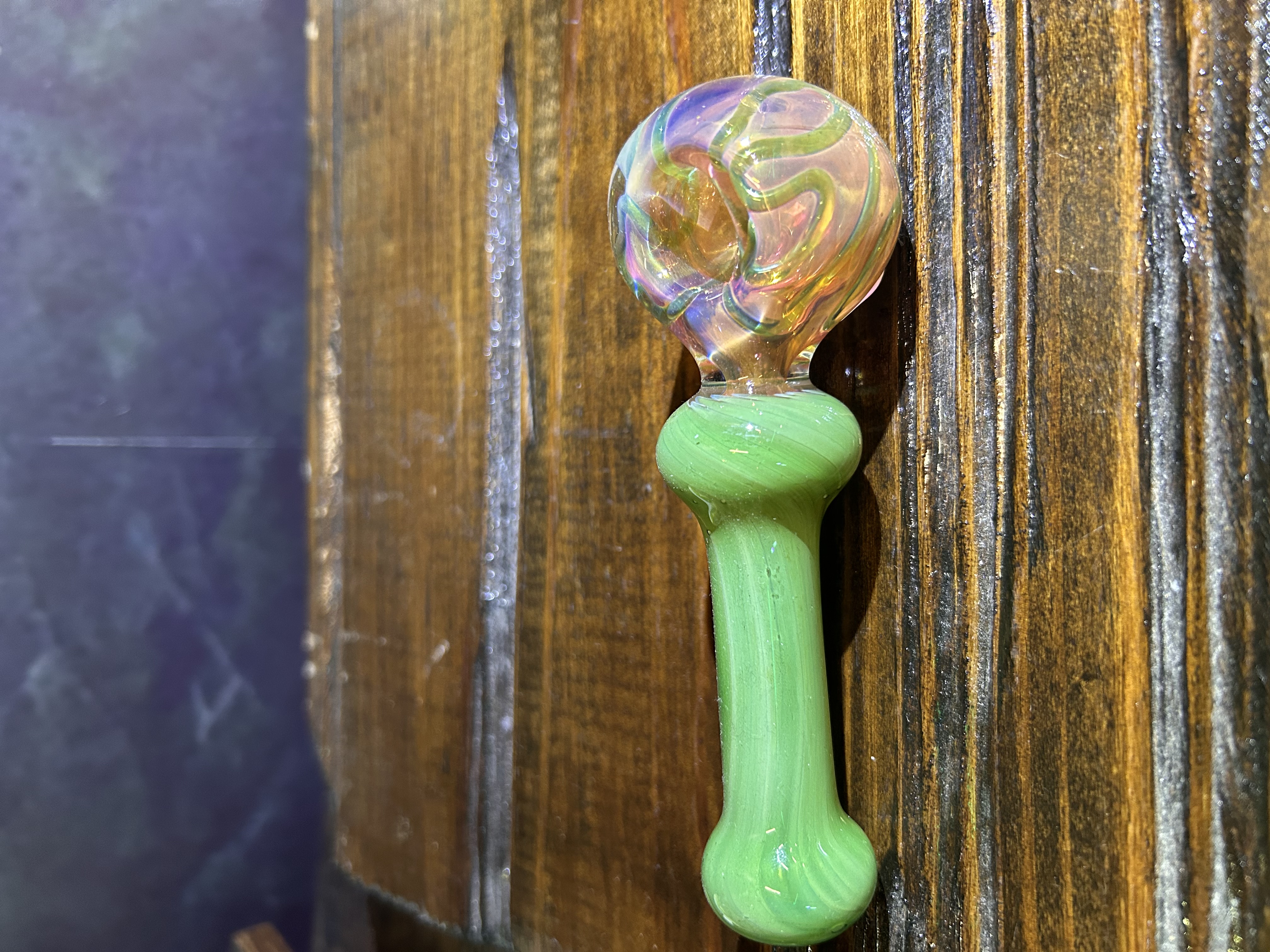 Photograph of product: Swirled Delight | Glass Spoon Pipe