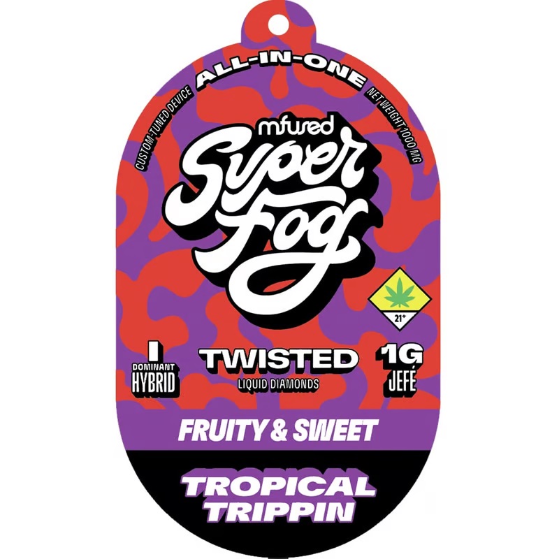 Photograph of product: Tropical Trippin Twisted Melted Diamonds Disposable Vape