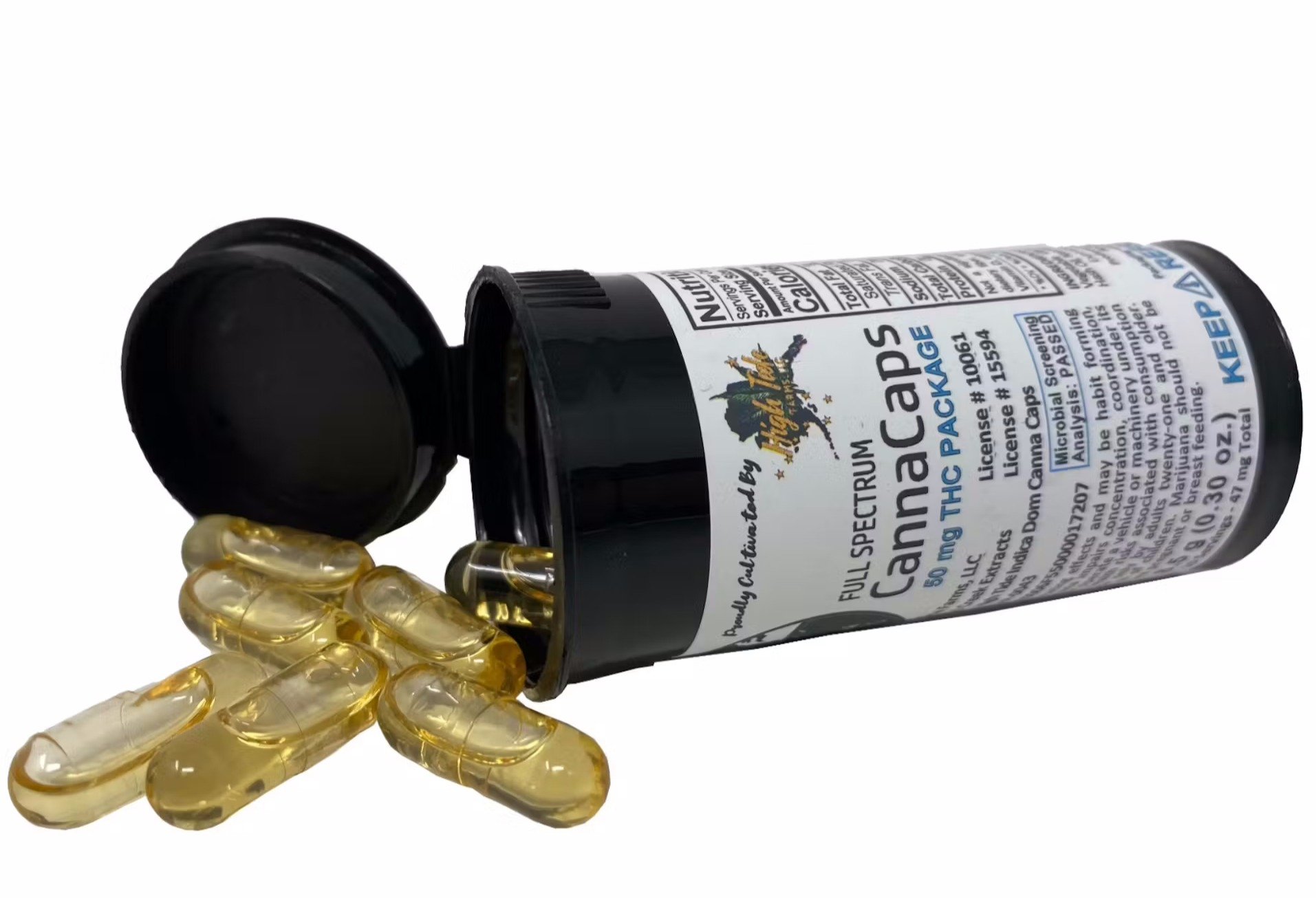 Photograph of product: Lemon Ice Pucker Oui'd Cannacaps 10pk (100mg) By Cold Creek Extracts