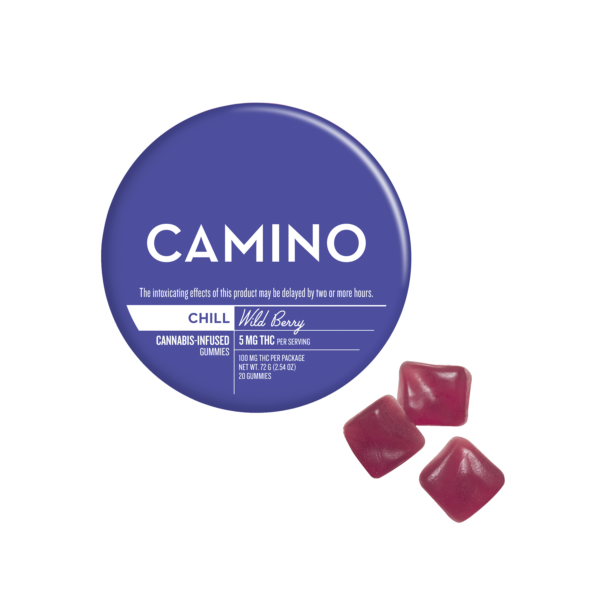 Photograph of product: Camino | Wild Berry | Gummies | 20 pack 100mg