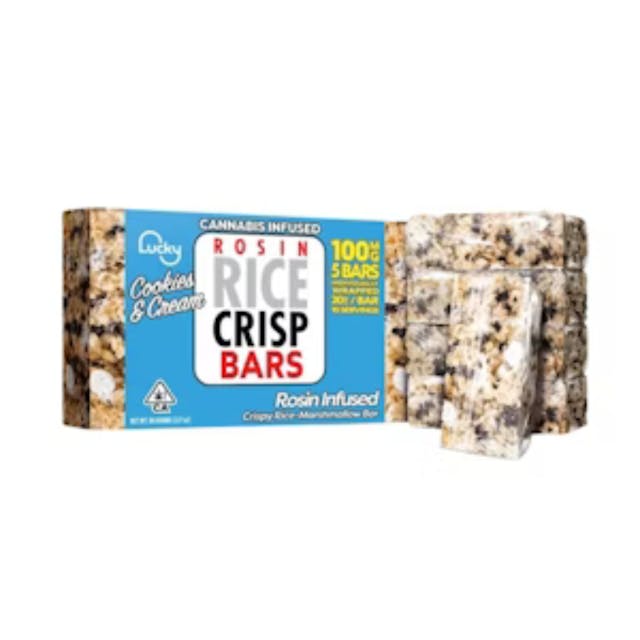 Photograph of product: Cookies & Cream - Crispy Rice Bars 100mg - 