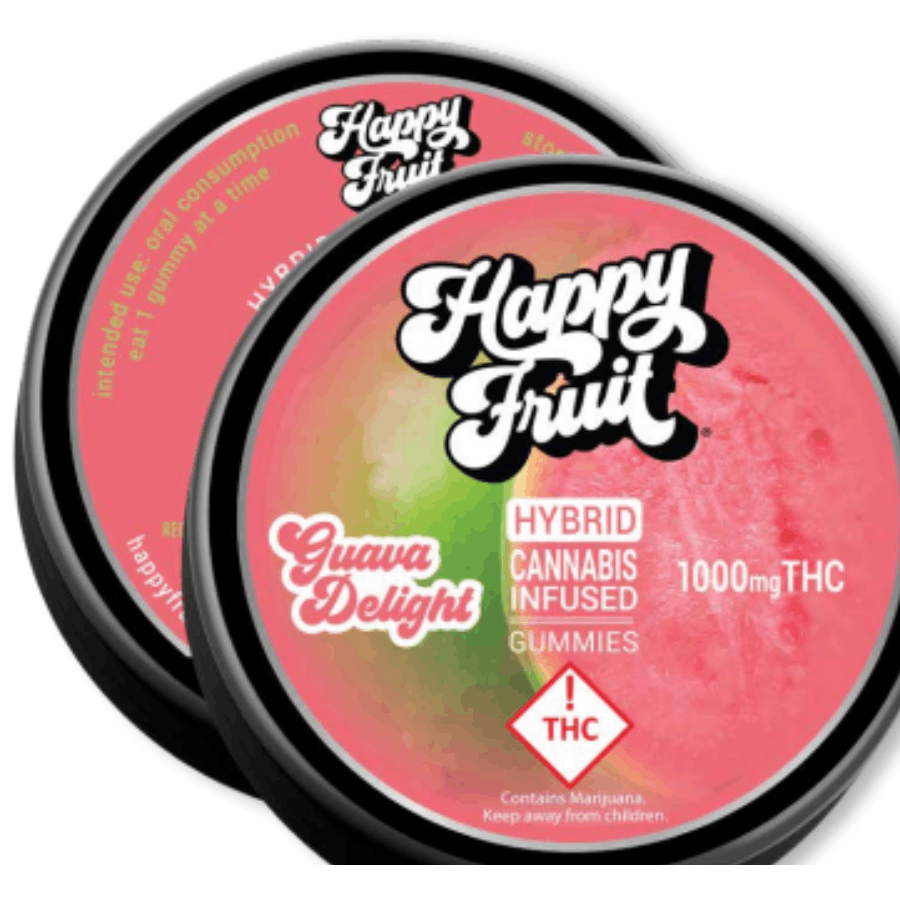 Photograph of product: Happy Fruit Guava Delight Gummies 1000mg TH-oui (10pk)