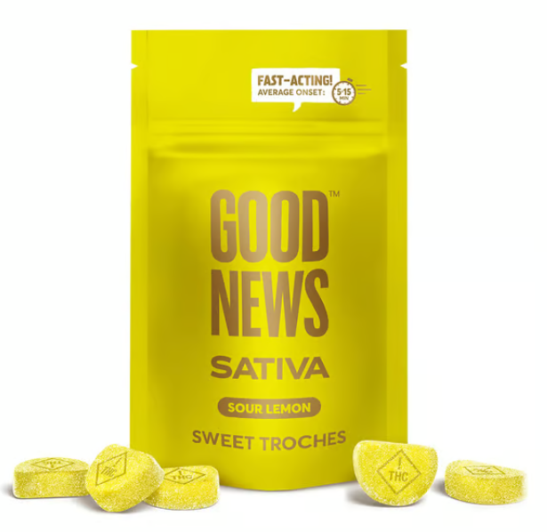 Photograph of product: Sour Lemon | Fast Acting Troches | 5mg 20pk