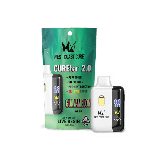 Photograph of product: 1G Guavamelon Live Resin CUREbar 2.0 AIO - 