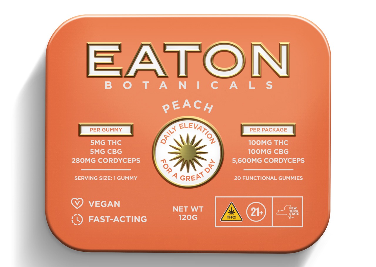 Photograph of product: Eaton Botanicals | Peach: Daily Elevation | 20pk Gummy | 100mg
