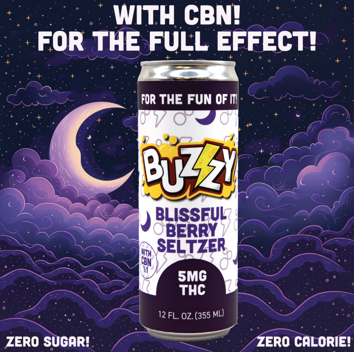 Photograph of product: Blissful Berry | Seltzer |  5mg | 1:1 TH-oui:CBN
