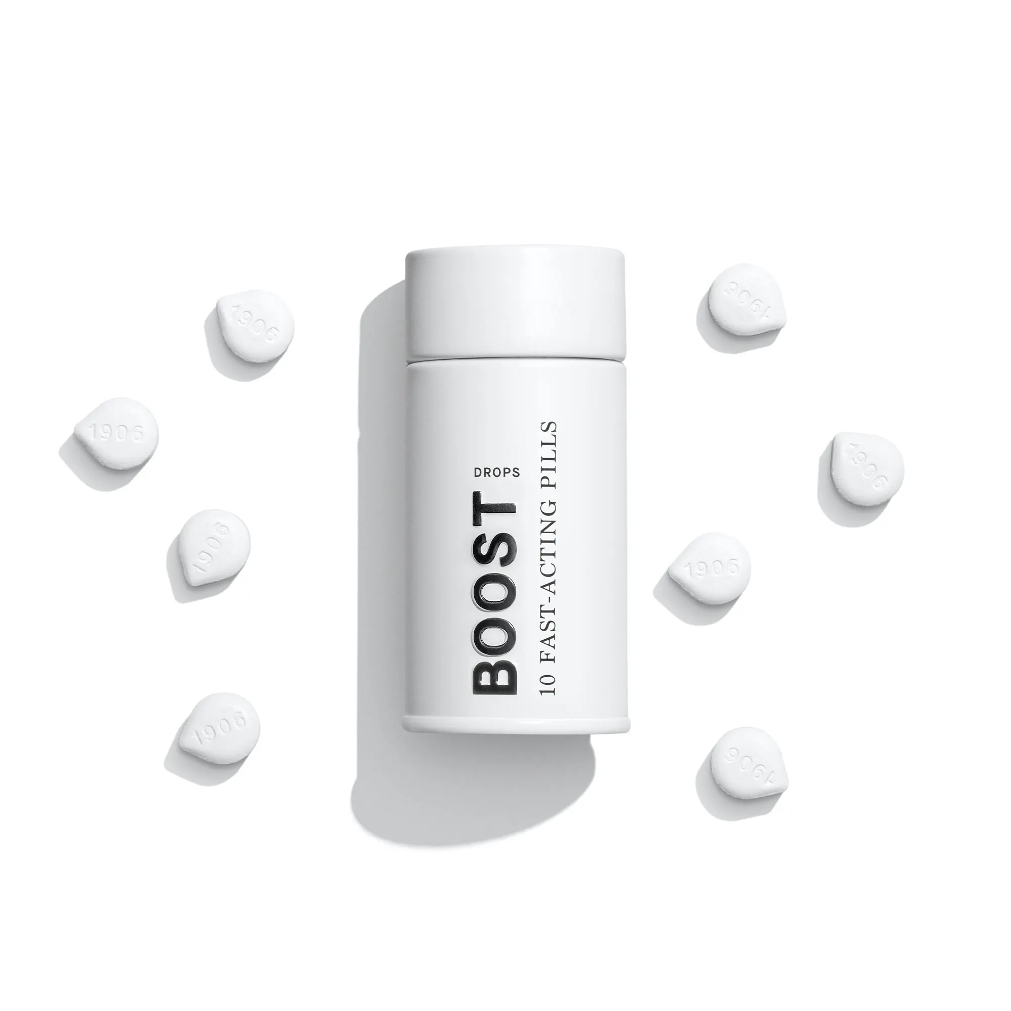 Photograph of product: 1906: Boost Tin | Pills | 100mg | 20pk