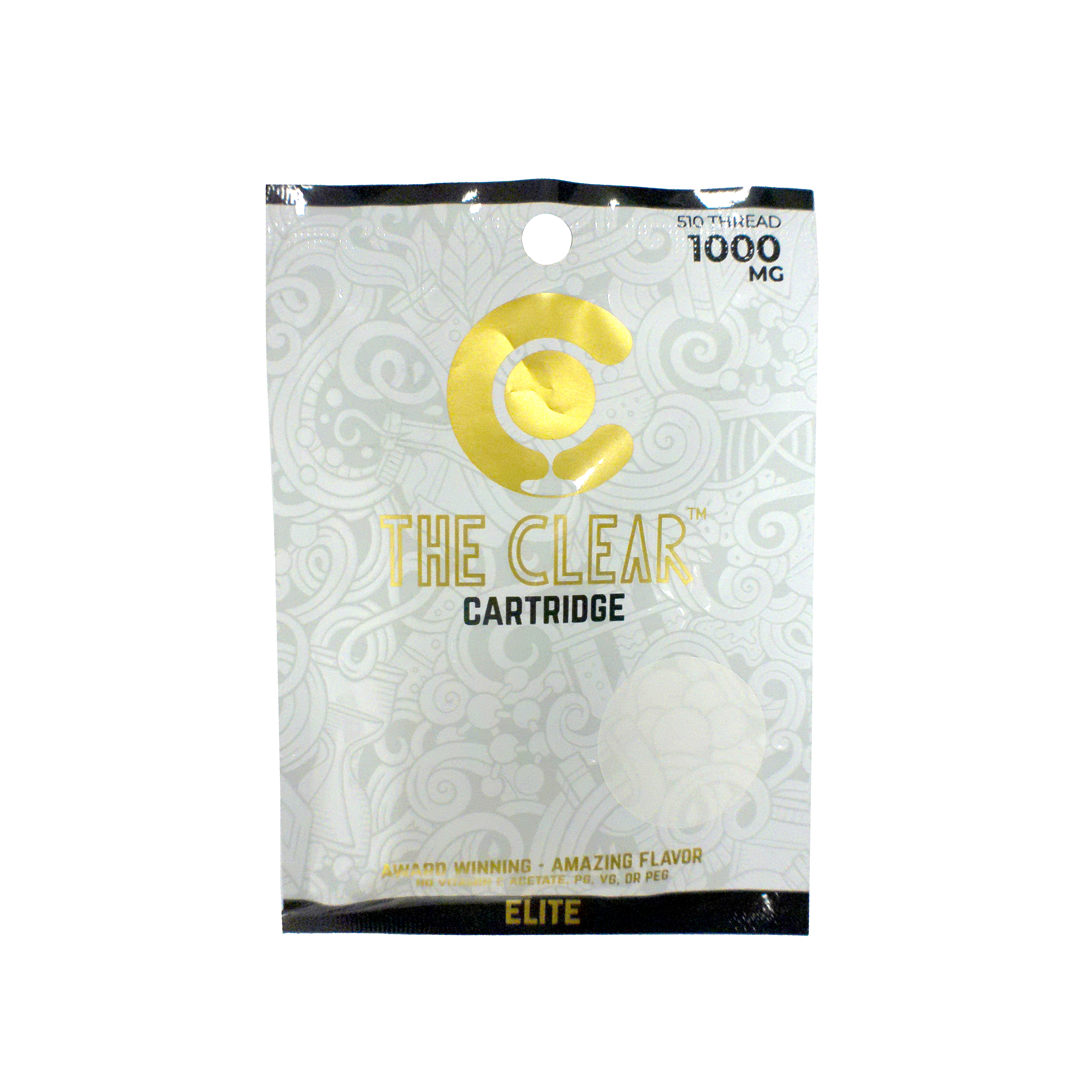 Photograph of product: The Clear Elite - Vape Cart - Threaded - Blue Raz - Hybrid - 1G