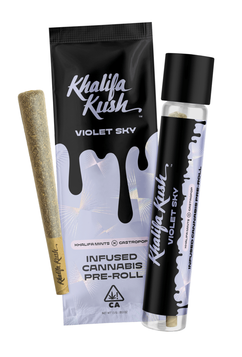 Photograph of product: Khalifa Kush | Violet Sky | infused Pre-Roll | 1.5g