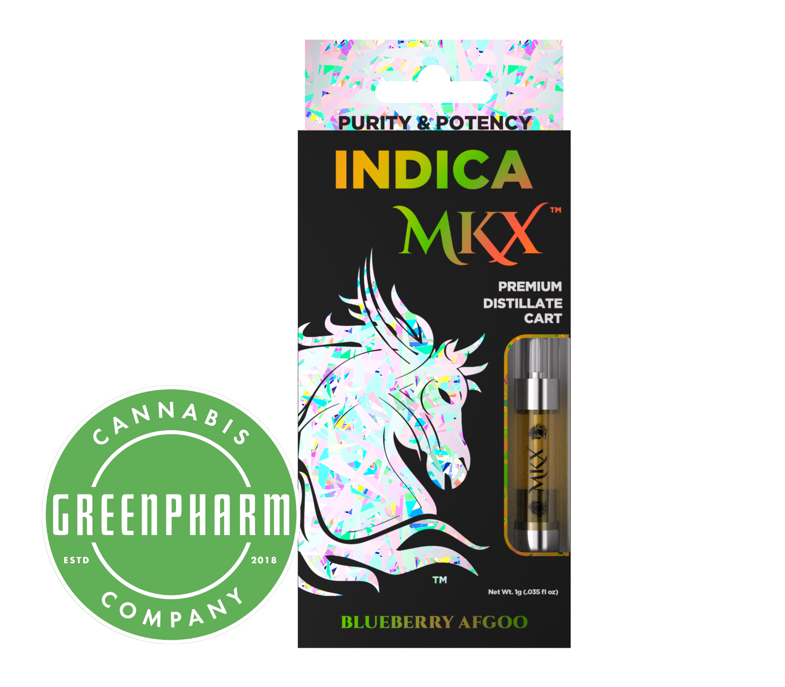 Photograph of product: Vape | MKX | Blueberry Afgoo 510 Vape