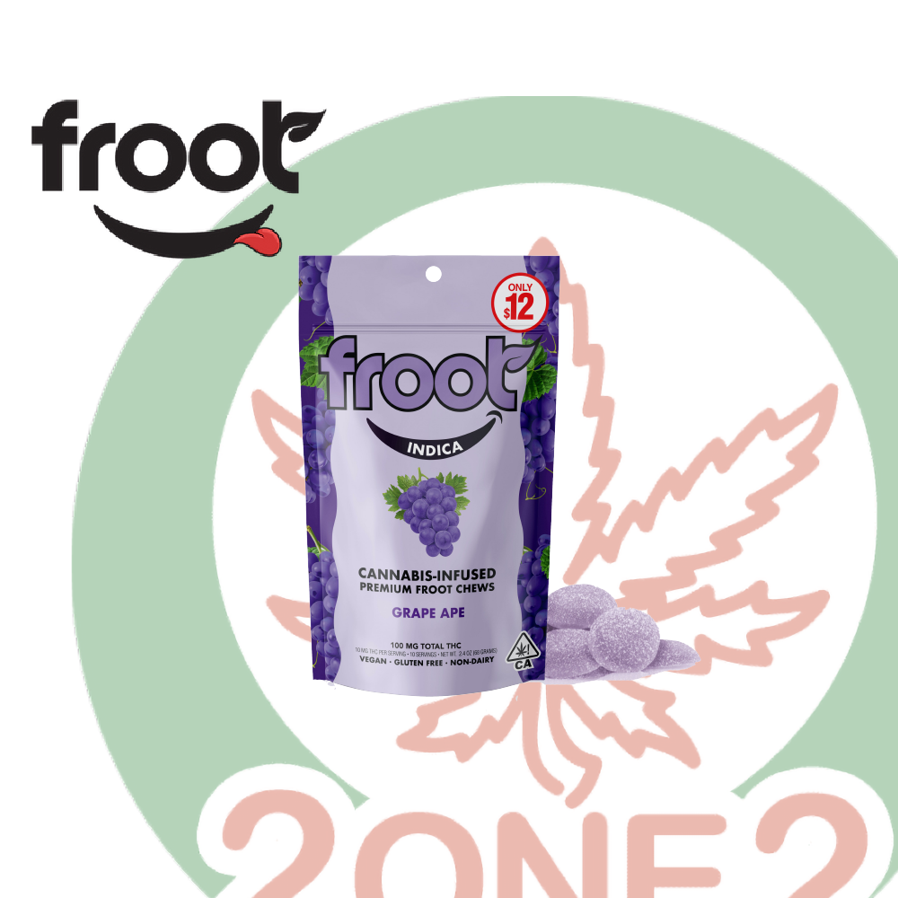 Photograph of product: Froot- Grape Ape Gummies 10-pack - (100mg)