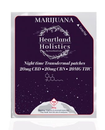 Photograph of product: HEARTLAND HOLISTICS | 1:1:1 TH-oui:CBD:CBN NIGHTTIME | TRANSDERMAL PATCH | 20MG