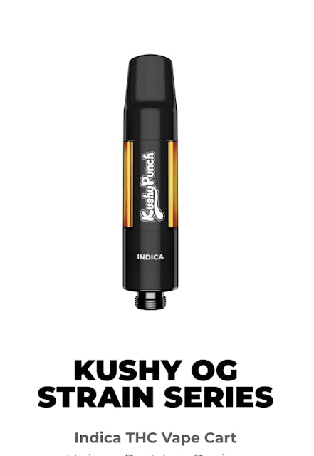 Photograph of product: Kushy OG Vape Cartridge 1g - Sales Floor
