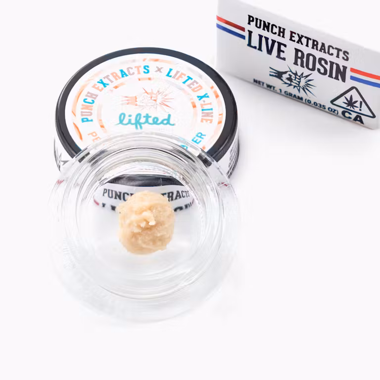 Photograph of product: PEACH RINGZ TIER 4 LIVE ROSIN COLD CURE BADDER