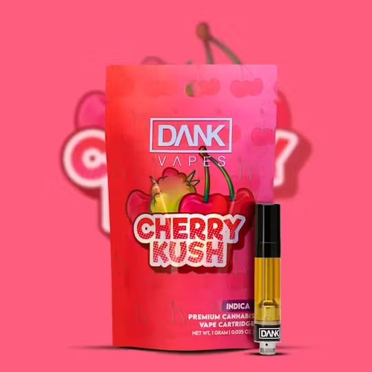 Photograph of product: DANK - 1g Vape Cart - Cherry Kush (I/H)
