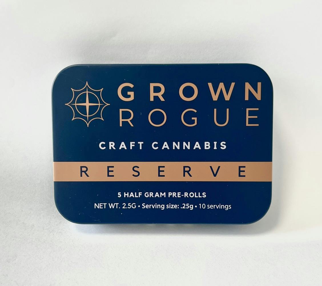 Photograph of product: Grown Rogue Tea Time Pre-Roll 5-Pack