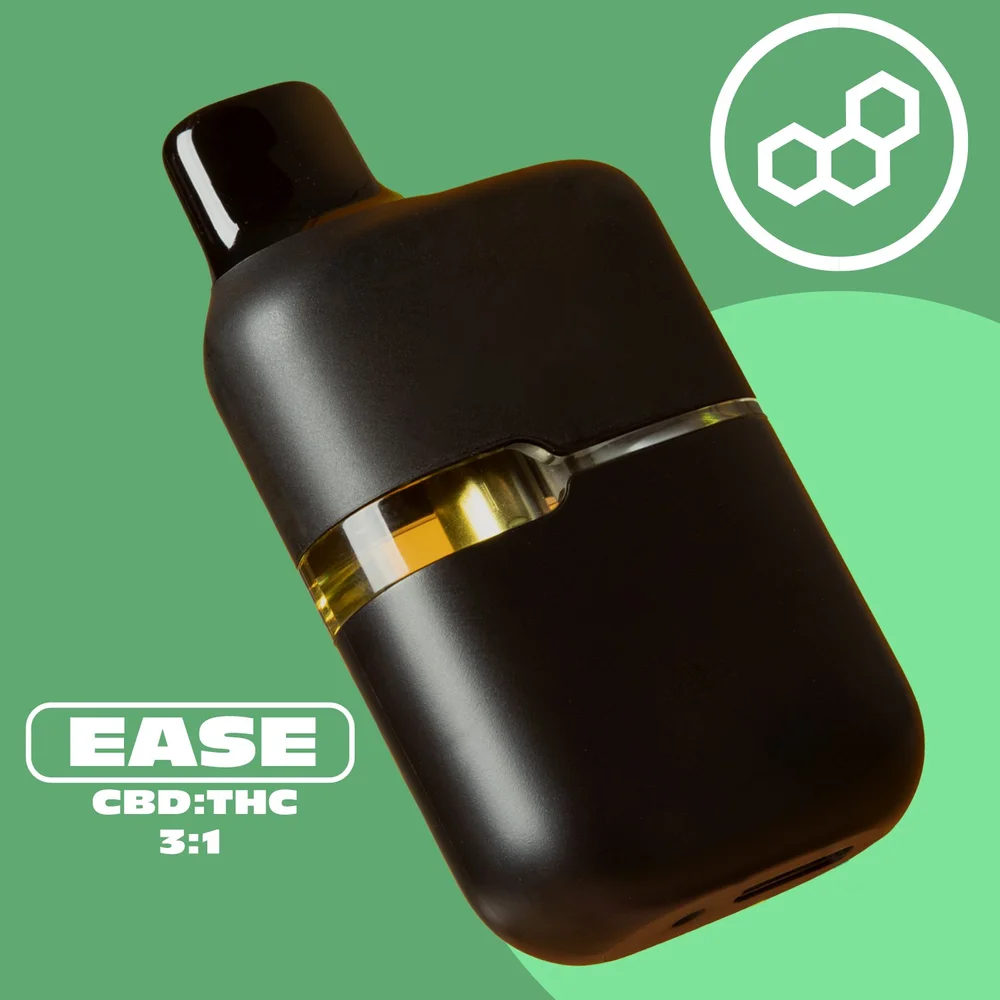 Photograph of product: Ease AIO Disposable Vape 3:1 | T17.14% | CBD47.14 | CBG10.51% | 41077