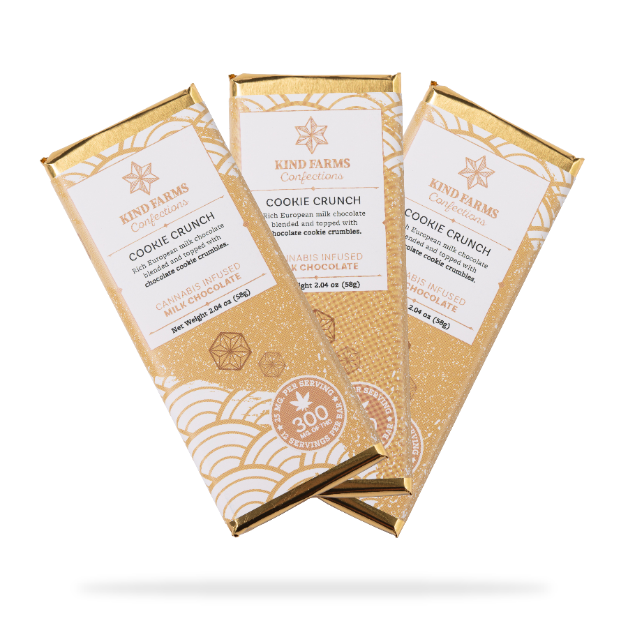 Photograph of product: 300mg KF Cookie Crunch Chocolate Bar