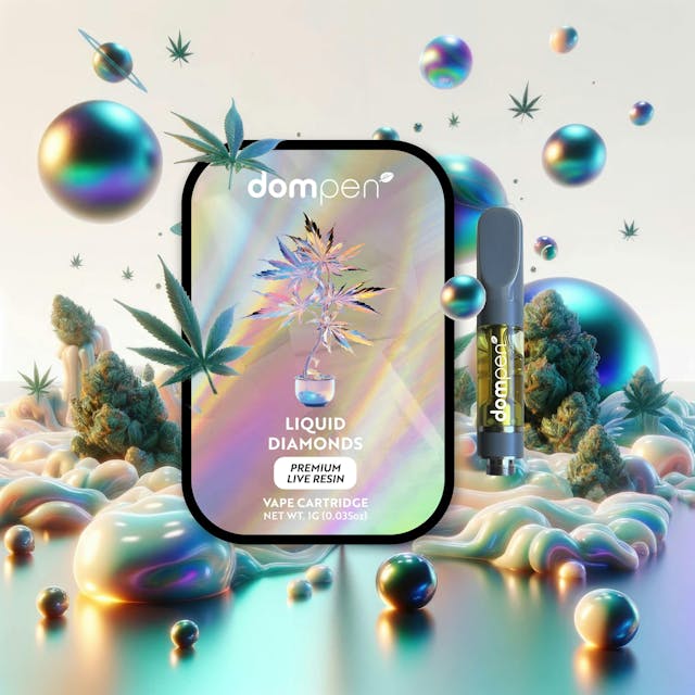 Photograph of product: Cherry Gas Liquid Diamonds Cart 1g - 