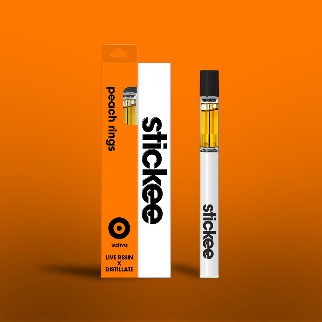 Photograph of product: Stickee | Disposable Live Resin Vape | Peach Ringz