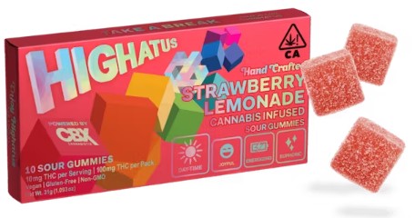 Photograph of product: Strawberry Lemonade [S] - 100MG Sour Gummies 10PK