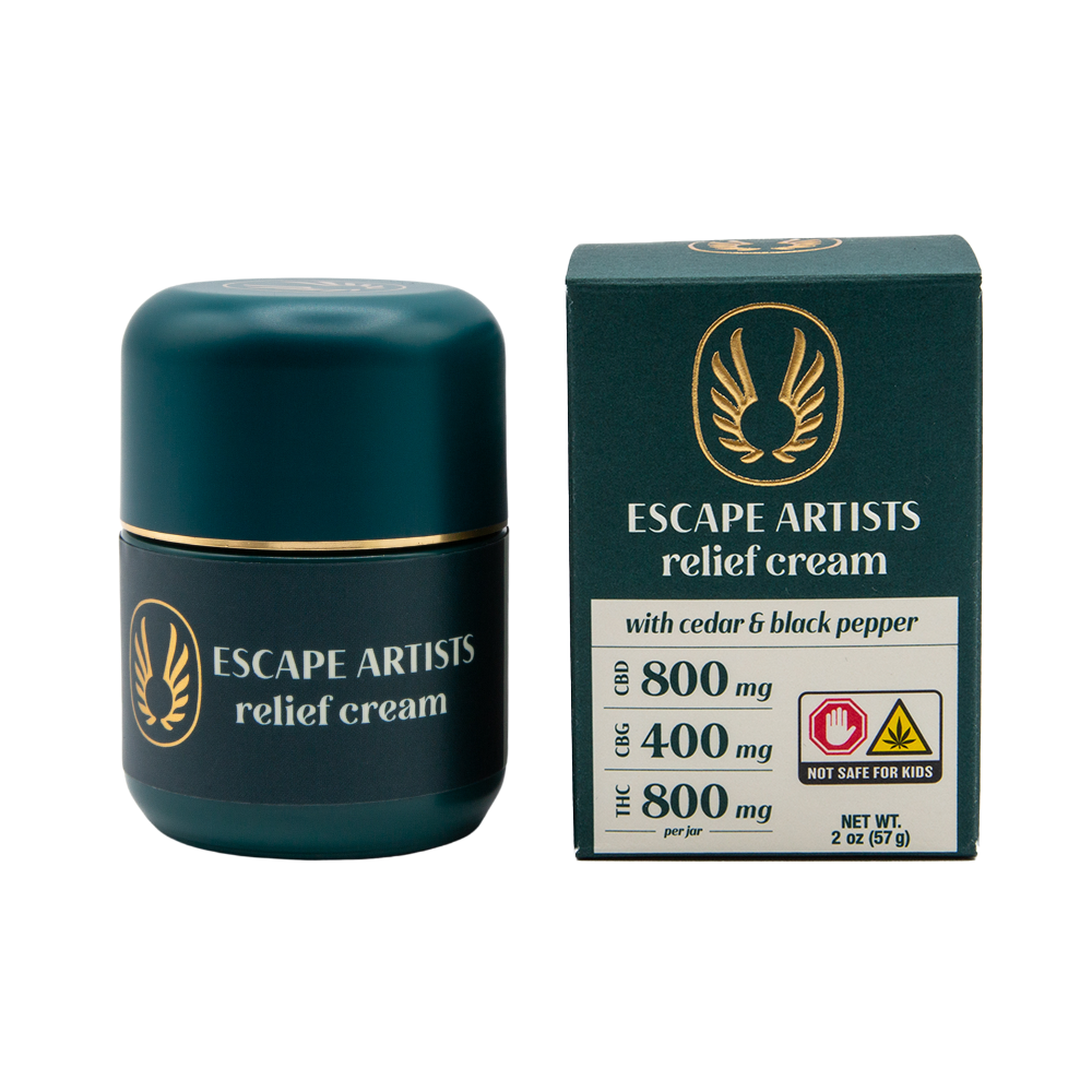 Photograph of product: Escape Artist - Relief Cream (Black Pepper & Cedar) - 2000mg