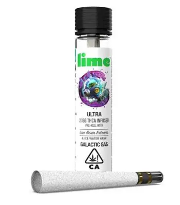 Photograph of product: LIME GALACTIC GAS 2.15G INFUSED PREROLL