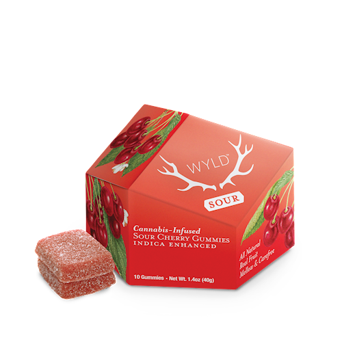 Photograph of product: Wyld - Sour Cherry Oui'd Gummies 10pk (1.4oz)