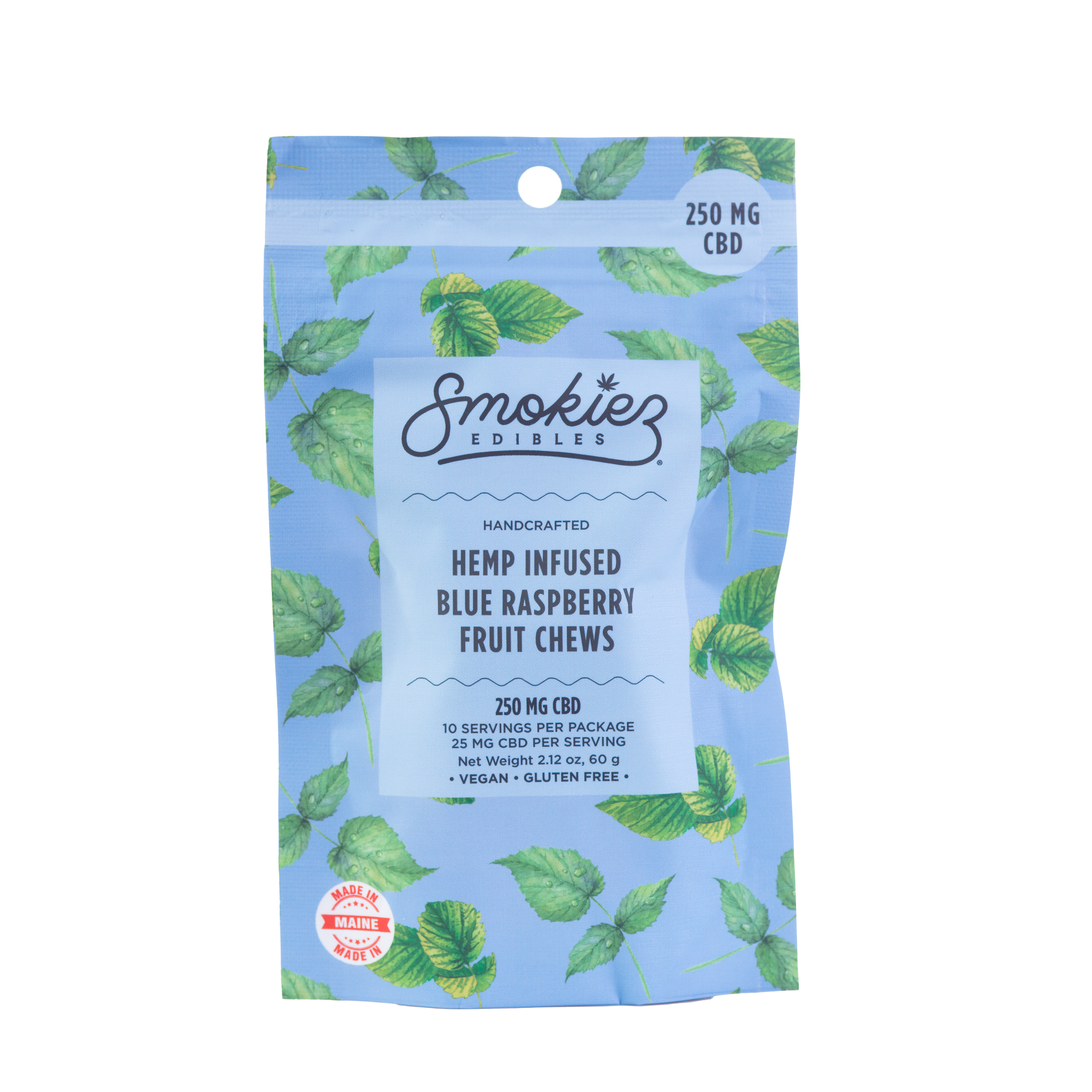 Photograph of product: 250mg CBD Blue Raspberry Fruit Chews