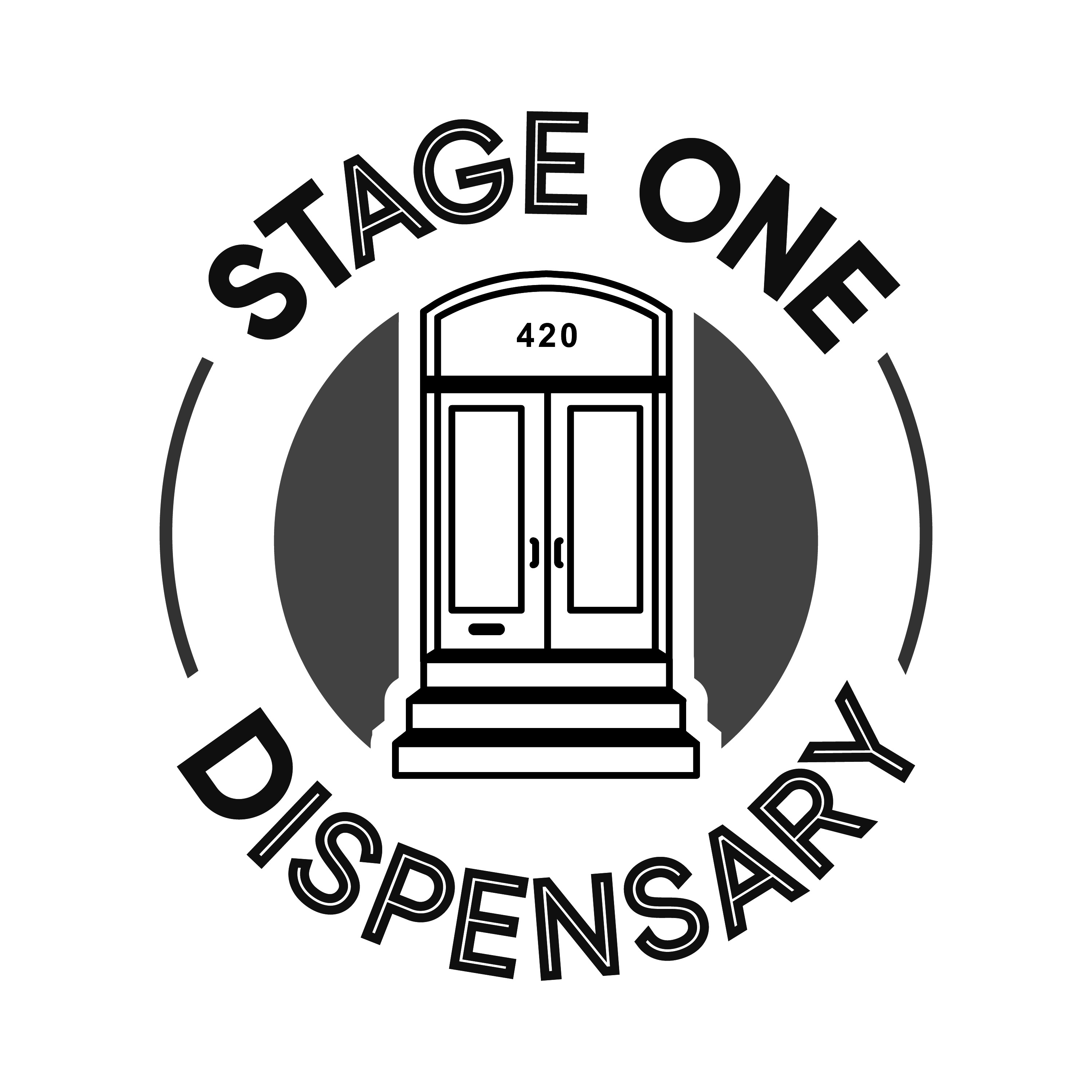 Photograph of product: Stage One Dispensary Black Logo White T-Shirt - XL
