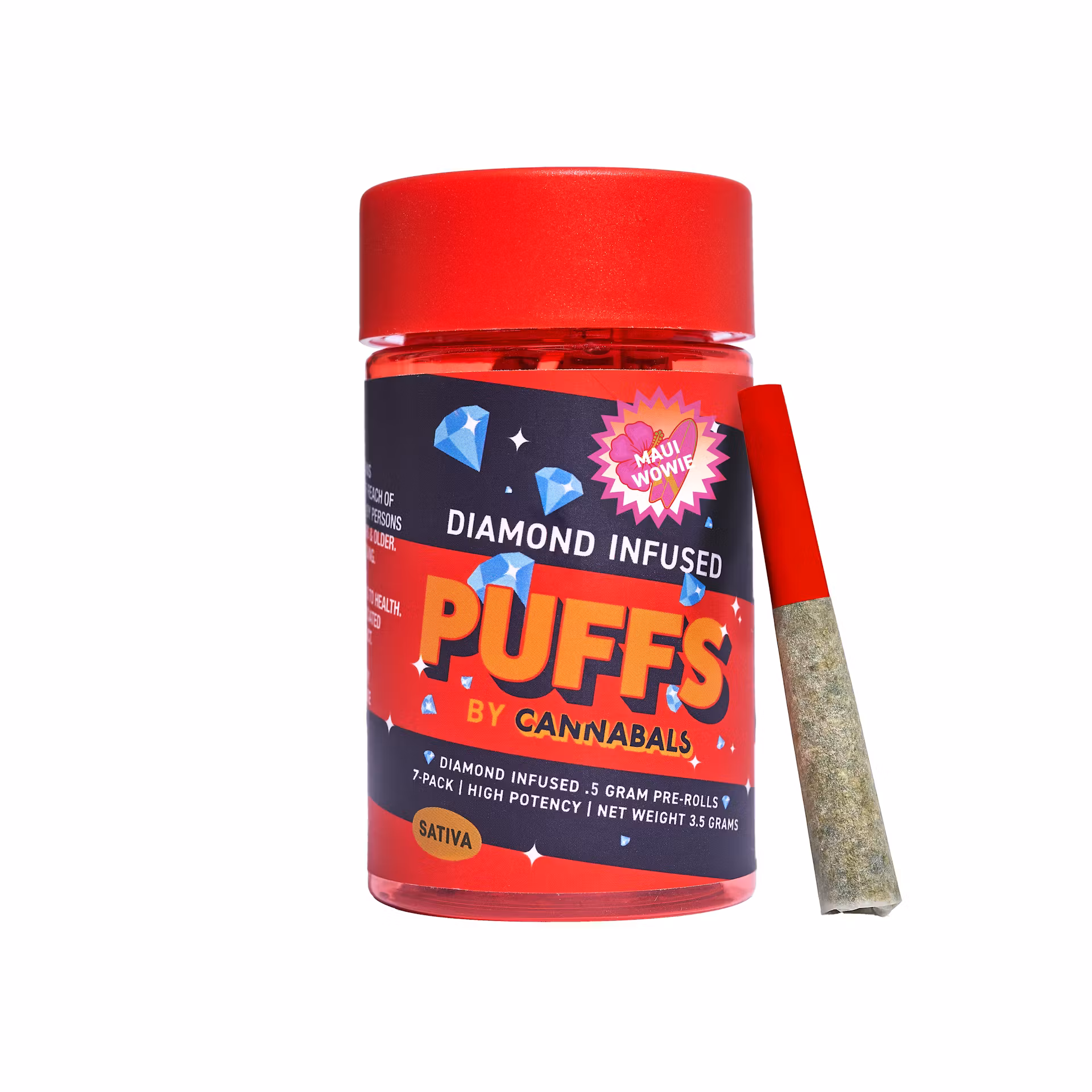Photograph of Product: Cannabals | Maui Wowie | Preroll 7 Pack