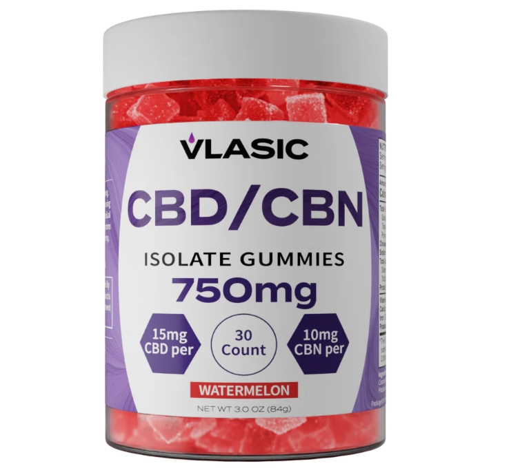 Photograph of product: Vlasic CBD/CBN Isolate Gummies 15mg CBD/10mg CBN x 30ct