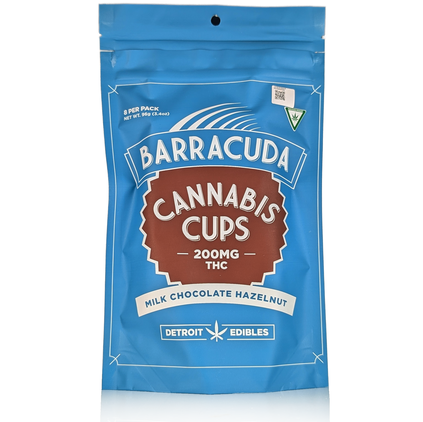 Photograph of Product: BARRACUDA CUPS - MILK CHOCOLATE HAZELNUT - 200MG