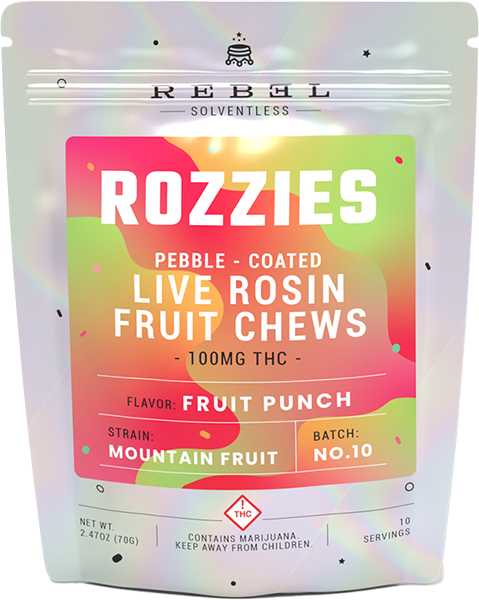 Photograph of product: Rebel Edibles Rozzies Fruit Punch
