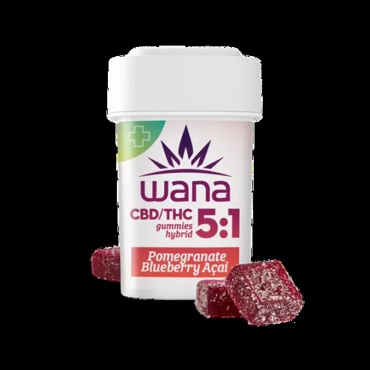 Photograph of product: 5:1 Pomegranate Blueberry Acai (CBD/THC) | Gummy 20-Pack